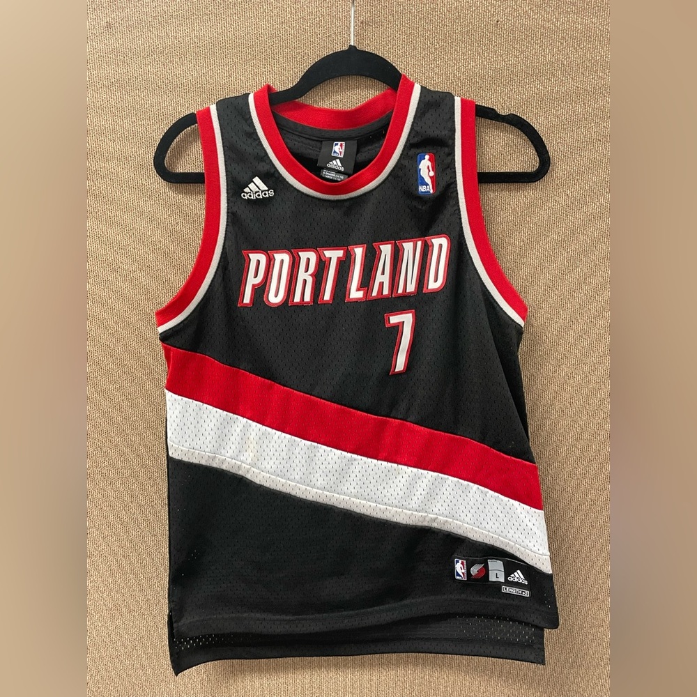 Adidas Black and Red Portland Trail Blazers Jersey